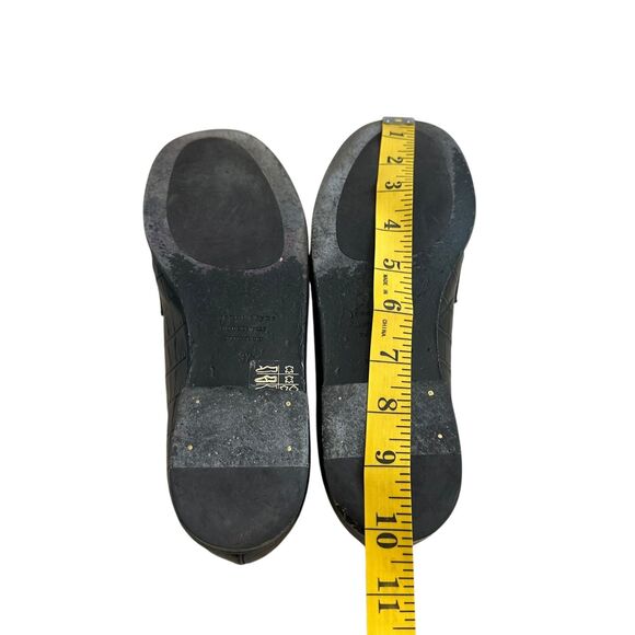 Jenni Kayne Crocodile Embossed Loafers Black Size 37 / US 6.5-7 - Picture 11 of 12